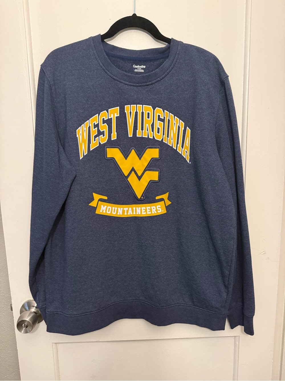 West Virginia Mountaineers Navy Blue Crewneck Sweatshirt